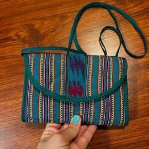 Guatemala Handmade  Colorful Quilted Stitched Crossbody bag